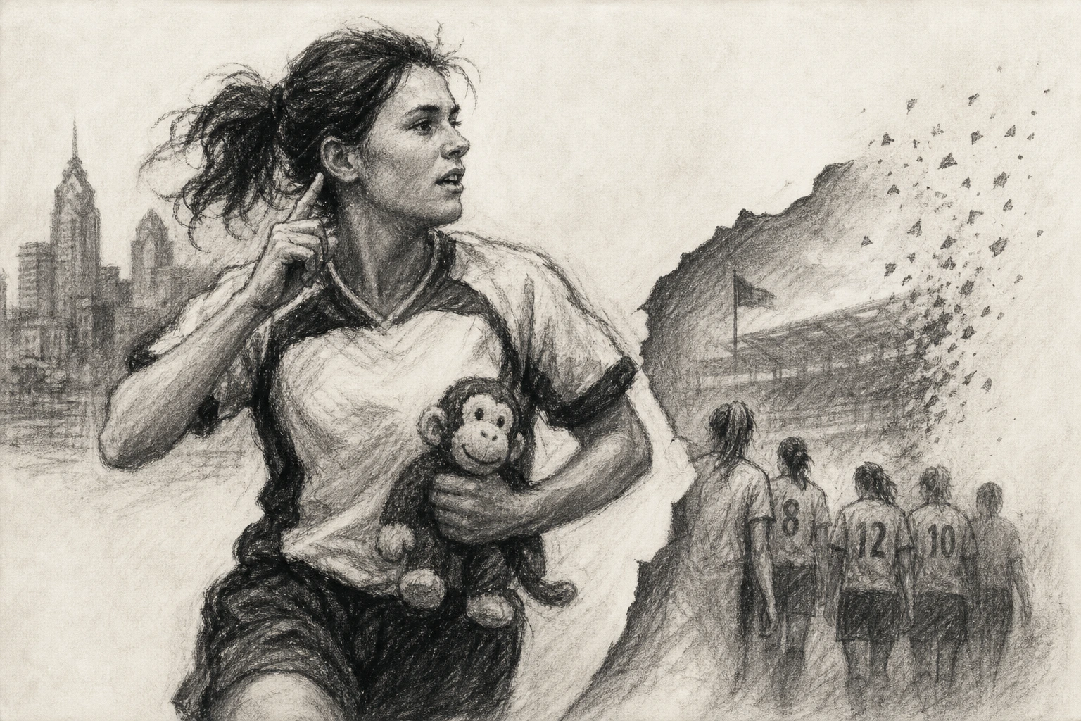 Original illustration for Marinette Pichon Found Her Place With the Charge. Then the League Disappeared.